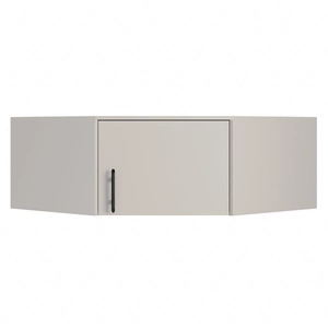 Caspe Eckschrankauszug beige modernes Design ABS-Finish und Aluminiumgriffe
