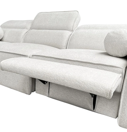 Ecksofa mit Schlaffunktion Viano VIII Lux patina linkes Design-Ecksofa mit ausziehbarem Fußteil Bettzeug-Container