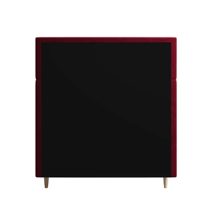 Boxspringbett Bing 100x200 dunkelrot im modernen skandinavischen Stil mit gepolstertem Kopfteil Bett mit Staukasten