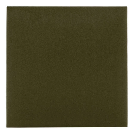 Polsterpaneel Quadra 40x40 cm oliv stilvolles Wandpaneel quadratischer Veloursstoff modisches Finish für jede Einrichtung