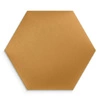 Gepolstertes Paneel Hexagon 40x35 cm gelb stilvolles Wandpaneel Veloursstoff modische Dekoration jedes Interieur