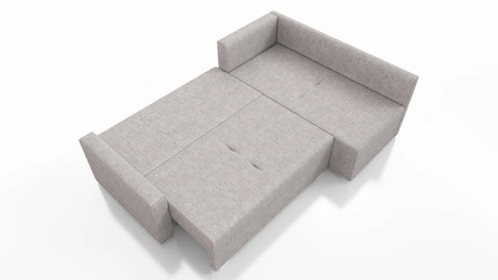 Ecksofa mit Schlaffunktion Nofi hellgrau rechts Ecke modernes Design ein einfaches und stilvolles Möbelstück, das in jede Einrichtung passt