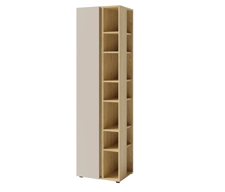 Bücherregal Paguro 55 cm beige sand / Eiche geölt modernes Möbeldesign hochwertige Verarbeitung stilvolles Bücherregal