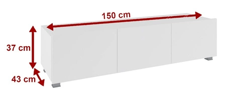 Möbel Apulia V weiß glänzend / goldene Eiche ein außergewöhnlich stilvolles Wandelement einfache Elemente, die in jedes Interieur passen