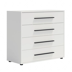 Kommode Maxione 99 cm weiß minimalistisches Design klassische Form ideale Kommode für Wohnzimmer oder Wohnbereich