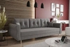 Wilkins Schlafsofa hellgrau elegantes Sofa für skandinavischen Stil Wohnzimmer gebogenen Seiten hinzufügen Charakter