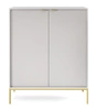 Kommode Lovro 104 cm grau modernes Design Kommode mit Gold bereichert wird Liebhaber der expressiven Interieur begeistern