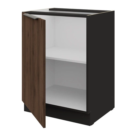 Stehender Küchenschrank mit Regal Brianza 60 D 1F BB Metallkantengriff feuchtigkeits- und beschädigungsbeständiger Schrank