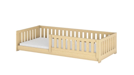 Holzbett Felipo 80x190 cm Kiefer Kinderbett niedrige und stabile Konstruktion sorgt für Sicherheit