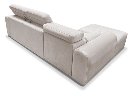 Ecksofa mit Schlaffunktion Cantare ziegelrot linke Ecke funktionelles und bequemes Ecksofa mit modernem Design Plüschstoff