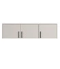 Kleiderschrank Erweiterung Caspe 150 cm beige modernes Design ABS-Finish und Aluminium-Griffe