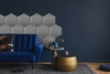Polsterpaneel Hexagon 40x35 cm hellgrau stilvolles Wandpaneel Veloursstoff modische Dekoration eines jeden Interieurs