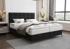 Boxspringbett Irvine 140x200 schwarz stilvolles Bett mit Bettzeugablage und hohem Kopfteil besticht durch sein elegantes Design