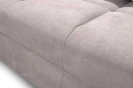 Sofa mit Schlaffunktion Laredo dunkelbeige komfortables und stilvolles Wohnzimmersofa mit verstellbaren Kopfstützen weicher Veloursstoff