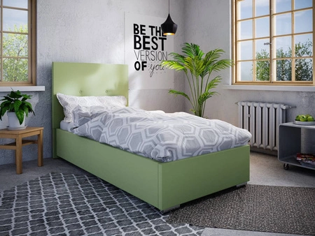Burgos 90x200 mint gepolstertes Bett mit modernem Kopfteil ideal für ein Jugendzimmer oder kleines Schlafzimmer