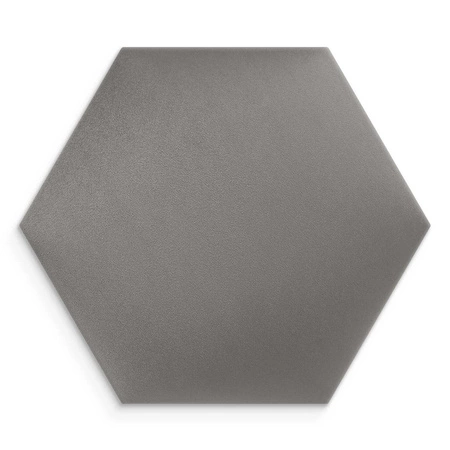 Polsterpaneel Hexagon 40x35 cm hellgrau stilvolles Wandpaneel Veloursstoff modische Dekoration eines jeden Interieurs