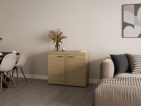 Kommode Rene 97 cm Eiche geölt minimalistisches Design klassische Form ideale Kommode für Wohnzimmer oder Wohnbereich