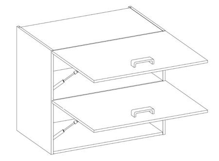 Borno II 260 cm Küchenmöbel Set einzigartigen Stil der Schränke wird das Innere jeder Küche passen