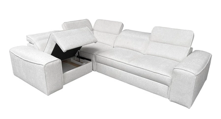 Ecksofa mit Schlaffunktion Viano II hellgrau links Designer Schlafsofa das sich in moderne Einrichtungen einfügt