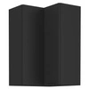 Eck-Küchenwandschrank Schwarz 60x60 GN-90 2F Metallkantengriff feuchtigkeits- und beschädigungsbeständiger Schrank