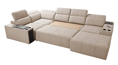 Ecksofa mit Schlaffunktion Tesalia IV Lux mint rechte Seite stilvolles Ecksofa mit ausziehbarem Fußteil und verschiebbarer Rückenlehne Funktion