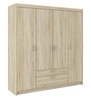 Rene Kleiderschrank 176 cm hell sonoma Eiche modernes Design stilvolle silberne Griffe