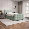 Boxspringbett Kansas 90x200 mintgrün Bett im modernen skandinavischen Stil mit gepolstertem Kopf- und Fußteil