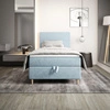 Boxspringbett Bing 120x200 hellblau im modernen skandinavischen Stil mit gepolstertem Kopfteil Bett mit Staukasten