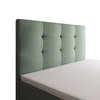 Boxspringbett Flint 90x200 mint im modernen skandinavischen Stil mit gepolstertem Kopfteil Bett mit Staukasten