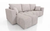 Ecksofa mit Schlaffunktion Linco beige universal Ecksofa mit modernem Design aus strapazierfähigem Webstoff