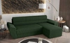 Ecksofa mit Schlaffunktion Fogu II grün rechtsseitig stilvolles Ecksofa mit bequemen Armlehnen und einem Bettkasten