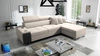 Ecksofa mit Schlaffunktion Dafni Hellbeige rechtsseitig aus Samt bietet Komfort und Funktionalität während der täglichen Erholung