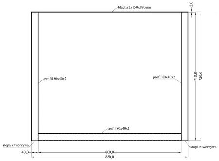 Taunton Tisch 185x90 cm weiß/schwarz schlichte Form des Möbels, angereichert mit stilvollen schwarzen Beinen im Loft-Stil, auslaufsichere Platte