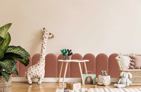 Wally gepolstertes Paneel 30x60 cm schmutzig rosa stilvolles Wandpaneel Zaun Veloursstoff modisches Finish für jede Einrichtung