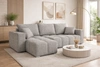 Ecksofa mit Schlaffunktion Linco grau Universal Ecksofa für das Wohnzimmer mit modernem Design aus Boucle-Stoff