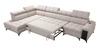 Ecksofa mit Schlaffunktion Bolmso XI grau linke Seite stilvolles Design Ecksofa mit Schublade und Bettzeugcontainer