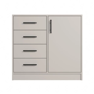 Kommode Caspe 90 cm beige modernes Möbeldesign Kommodenkanten mit speziellem ABS-Furnier verarbeitet