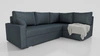Ecksofa mit Schlaffunktion Nofi dunkelgrau rechts Ecke modernes Design schlichtes und stilvolles Design passend zu jeder Einrichtung