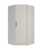 Eckschrank Caspe beige modernes Design ABS-Finish und Aluminiumgriffe