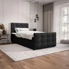 Boxspringbett Kansas 120x200 schwarz Bett im modernen skandinavischen Stil mit gepolstertem Kopf- und Fußteil