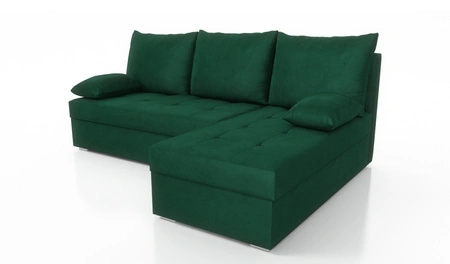 Ecksofa mit Schlaffunktion Fasti flaschengrün Universal-Ecksofa mit Bettzeugcontainer Garantie für Komfort