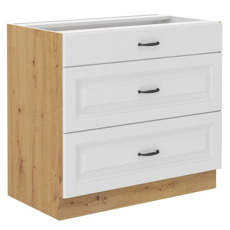 Küchenmöbel-Set Scandi 315 cm Schränke präsentieren sich perfekt in skandinavischen klassischen und modernen Interieurs