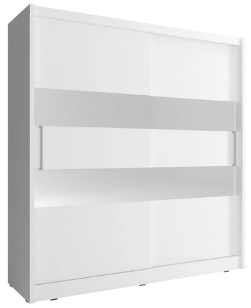 Tinos Schiebeschrank 180 cm weiß moderne Garderobe ideal für ein Schlafzimmer Kleiderschrank oder Flur