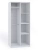 Rico Kleiderschrank 90 cm weiß Funktionsmöbel klassische Form idealer Kleiderschrank für Schlafzimmer oder Flur