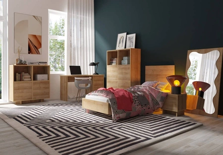 Kommode Noma 201 cm Eiche riviera elegantes Design einfache Form der Möbel, die in jedes Interieur passen Fronten von Kommoden mit Push-to-Open-System