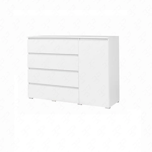 Kommode Simple 138 cm weiß Funktionsmöbel für Jugendzimmer Wohnzimmer oder Büro