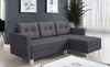 Ecksofa mit Schlaffunktion Telsze graphit universal elegantes Ecksofa in skandinavischer Form großes Bettzeugfach