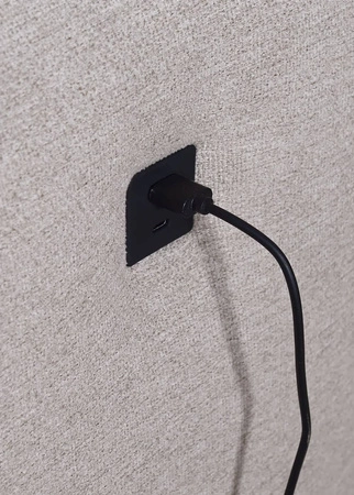 Ecksofa mit Schlaffunktion Bolmso grau rechtsseitiges Ecksofa mit zwei Bettkästen praktische Schublade in der Seite des Möbels