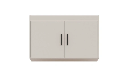 Garderobenerweiterung Rene 90 cm beige sand Funktionsgarderobe erhöht Stauraum für Schuhe Kleidung und Accessoires