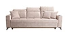 Sofa mit Schlaffunktion Laredo beige bequemes und stilvolles Sofa für das Wohnzimmer mit verstellbaren Kopfstützen zarten Veloursstoff